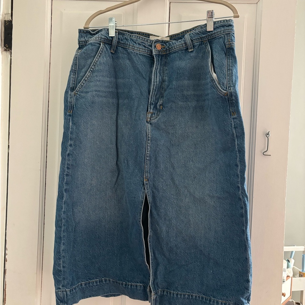Women’s Boden Jean Skirt with slit